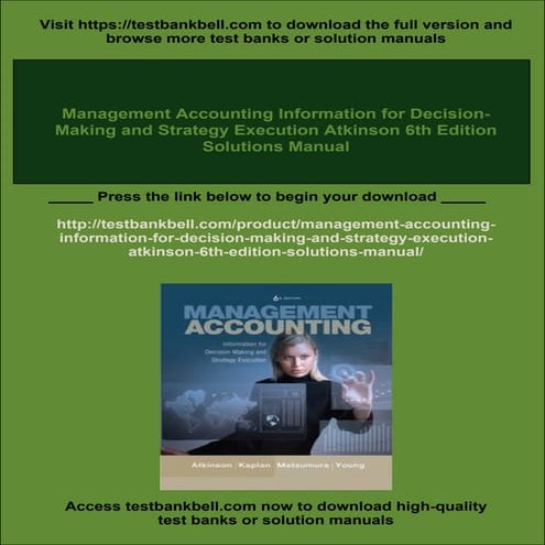 Management Accounting Information for Decision-Making and Strategy ...