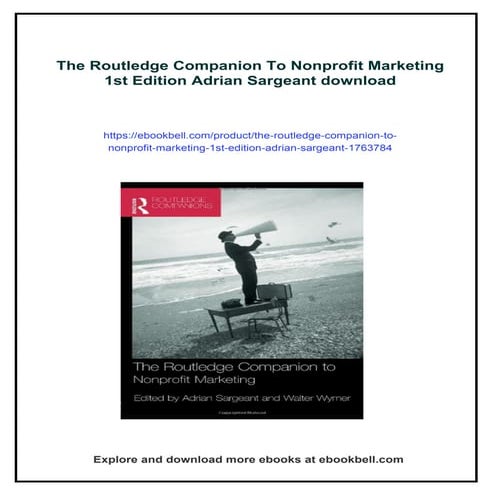 The Routledge Companion To Nonprofit Marketing 1st Edition Adrian Sargeant