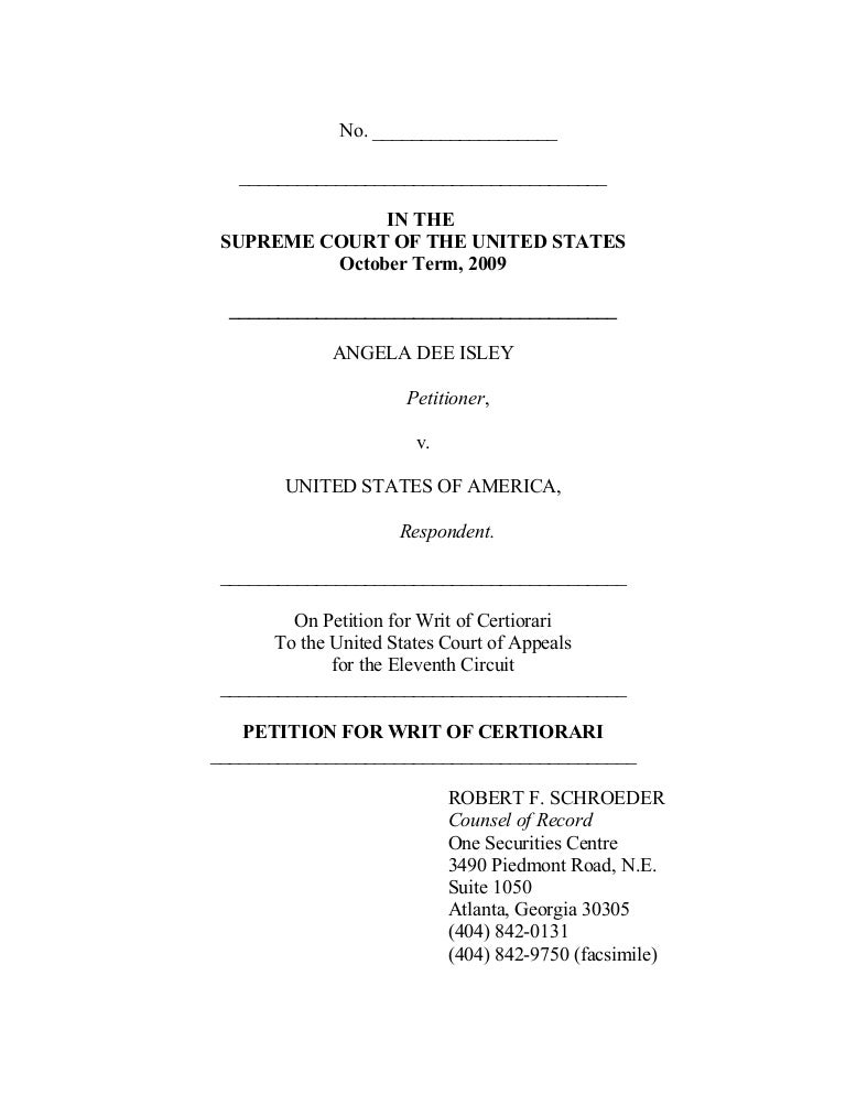 Petition for Writ of Certiorari