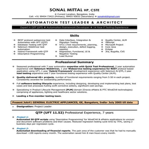 SONAL MITTAL CV
