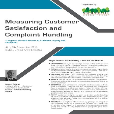 240 Measuring Customer Satisfaction and Complaint Handling