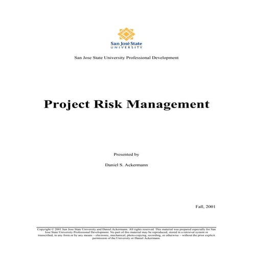 Project Risk Management Handbook
