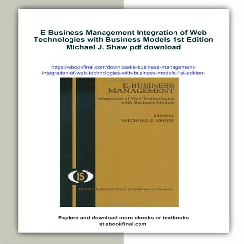 E Business Management Integration of Web Technologies with Business Models 1s...