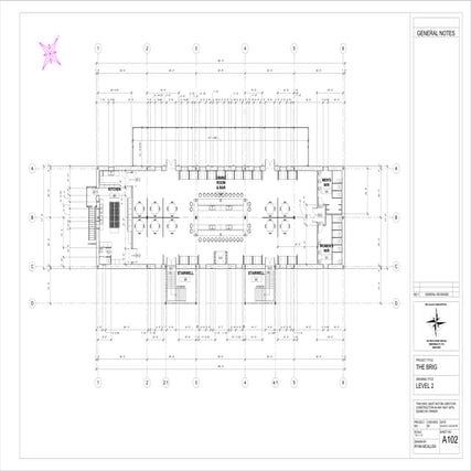 COMMERCIAL BUILDING REVIT 3D - Sheet - A102 - LEVEL 2 | PDF