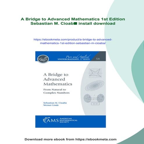 A Bridge to Advanced Mathematics 1st Edition Sebastian M. Cioabă