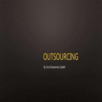 Outsourcing