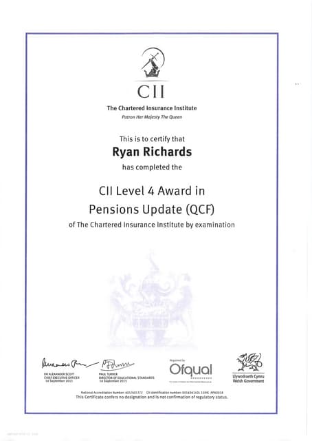 Richards R - R03 Certificate - 11.01.16