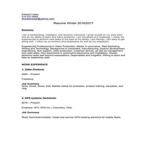 Elester_Resume12_2016