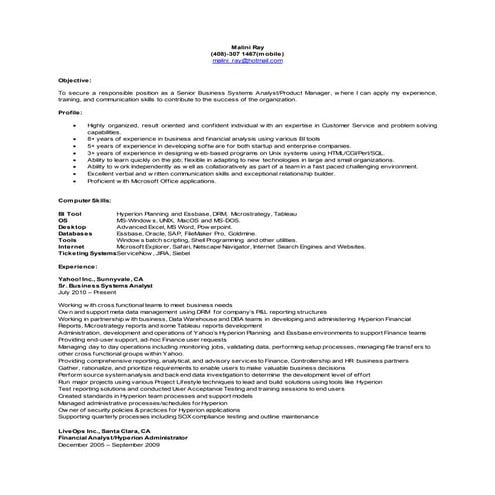Malini Ray resume