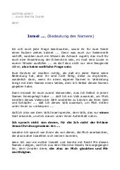 8857   Israel .... (Bedeutung des N...