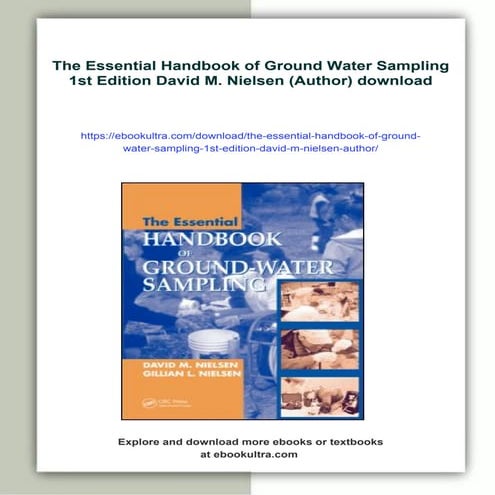 The Essential Handbook of Ground Water Sampling 1st Edition David M. Nielsen ...