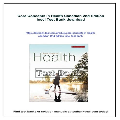 Core Concepts in Health Canadian 2nd Edition Insel Test Bank | PDF