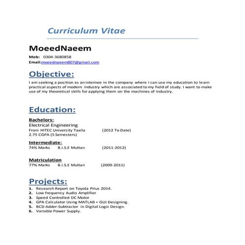 Curriculum Vitae