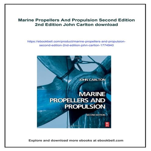 Marine Propellers And Propulsion Second Edition 2nd Edition John Carlton