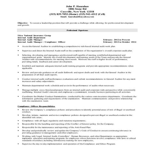 Resume - John P. Hanrahan  2016