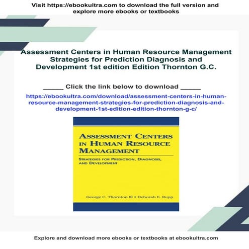 Assessment Centers in Human Resource Management Strategies for Prediction Dia...