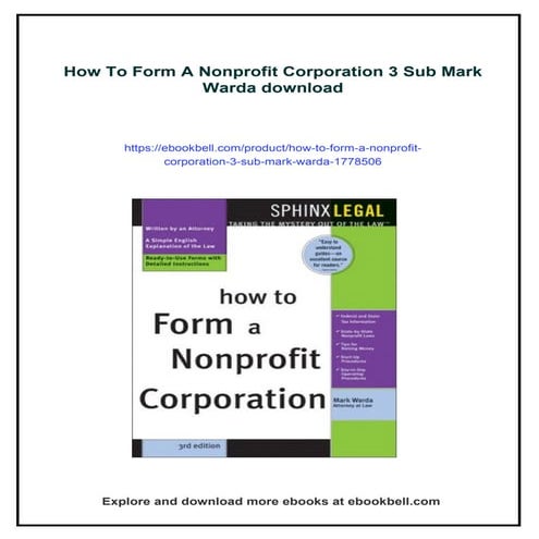 How To Form A Nonprofit Corporation 3 Sub Mark Warda