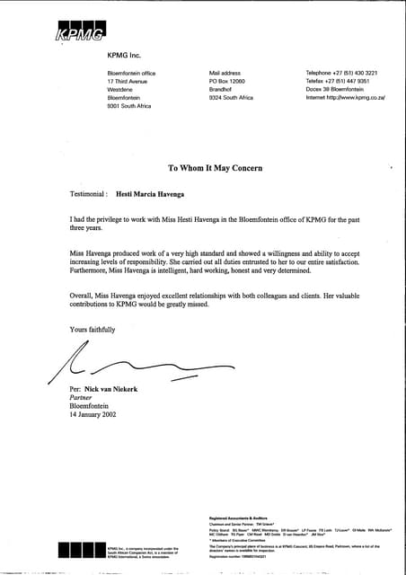 EY Letter of recommendation | PDF