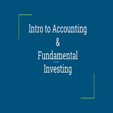 Accounting Presentation