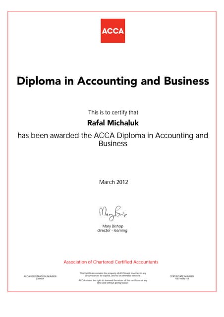 Diploma Accounting & Business | PDF