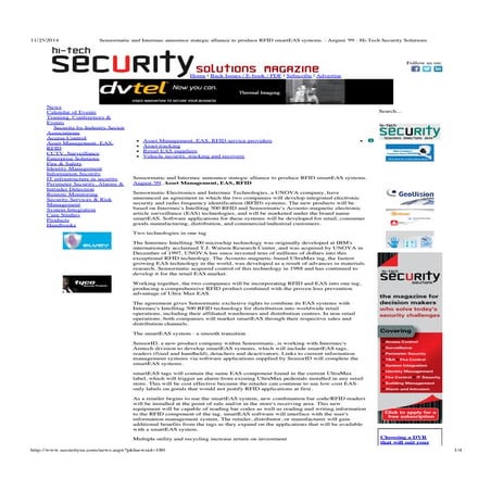 Sensormatic and Intermec...Tech Security Solutions