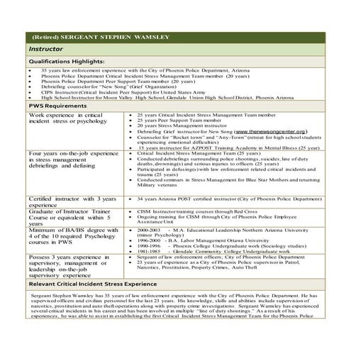 MAIN WAMSLEY RESUME | DOC