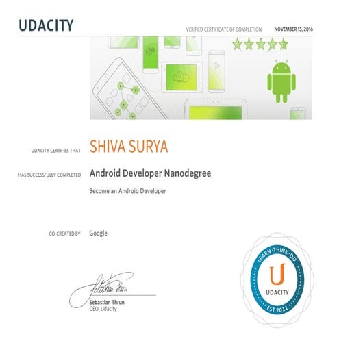 Android Certificate | PDF