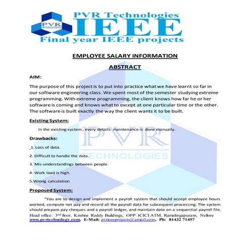 88. employee salary information system