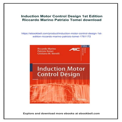Induction Motor Control Design 1st Edition Riccardo Marino Patrizio ...