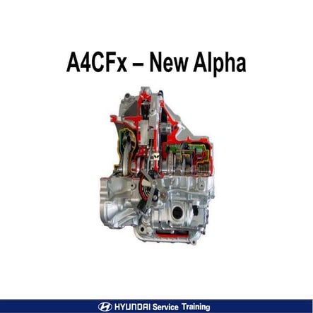 Transaxle system hyundai training new alpha