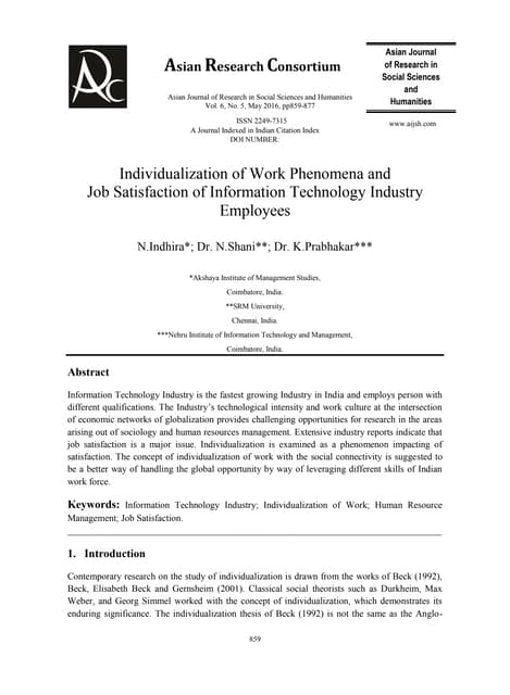 Individualization