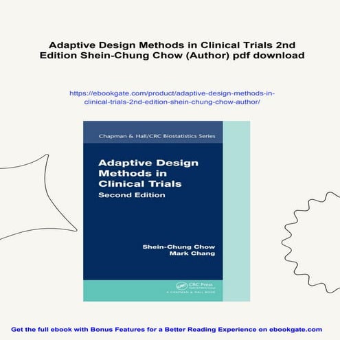 Adaptive Design Methods in Clinical Trials 2nd Edition Shein-Chung Chow (Author)