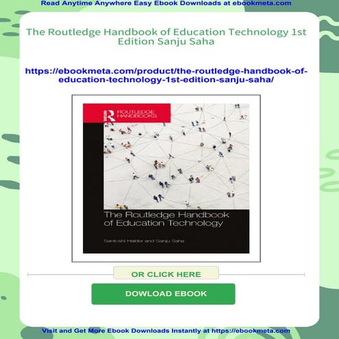 The Routledge Handbook of Education Technology 1st Edition Sanju Saha