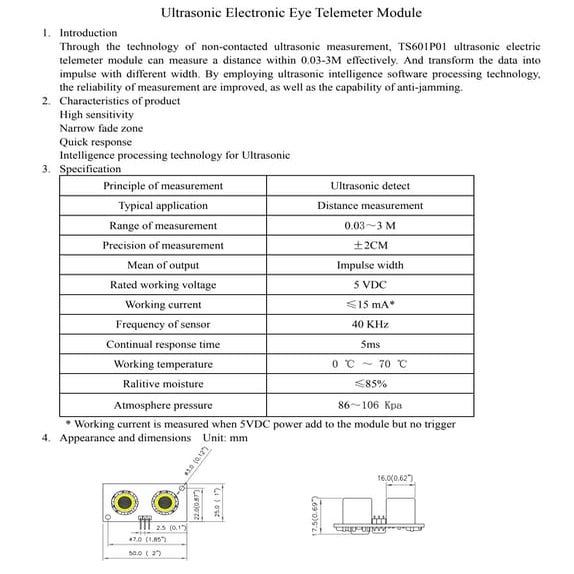 TS601P01  ultrasonic distance module.PDF