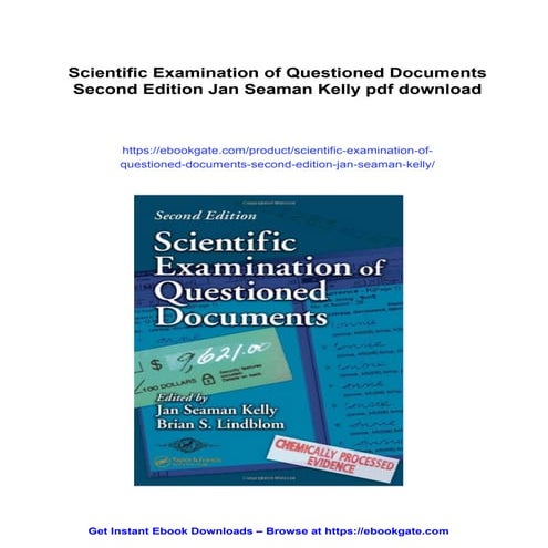 Scientific Examination of Questioned Documents Second Edition Jan ...