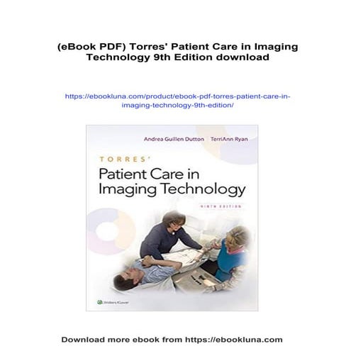 (eBook PDF) Torres' Patient Care in Imaging Technology 9th Edition | PDF
