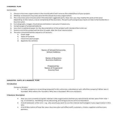 e-commerce-e-business-plan