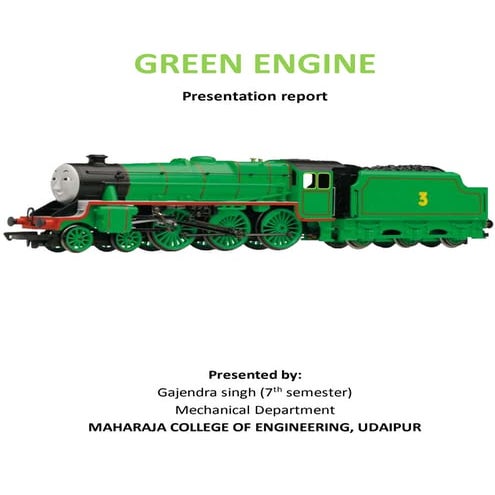 Green Engine PPT | PPTX