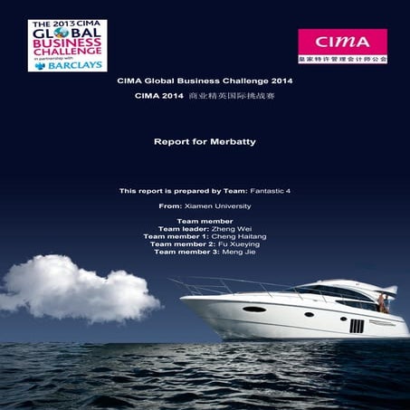 CIMA Global Business Challenge 2014 - Final | PDF