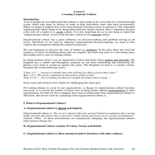 Creating Corporate Culture | PDF