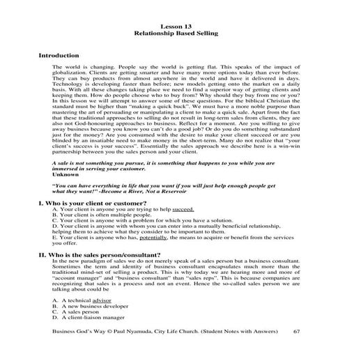 Relationship-Based Selling