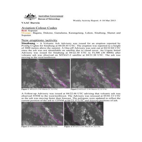 Weekly Activity Report 4-10Mar15