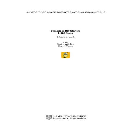 Cambridge ICT Starters | PDF