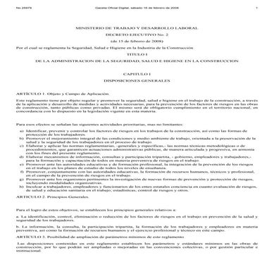 8985 reglamento de sso en la construcción