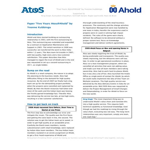 Five Years Atos@Ahold 20120208