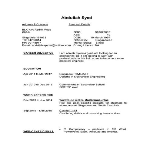 ABDULLAH RESUME