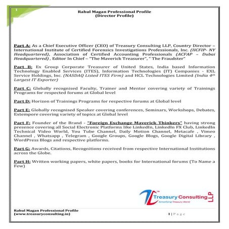 Director Deck - Treasury Consulting LLP