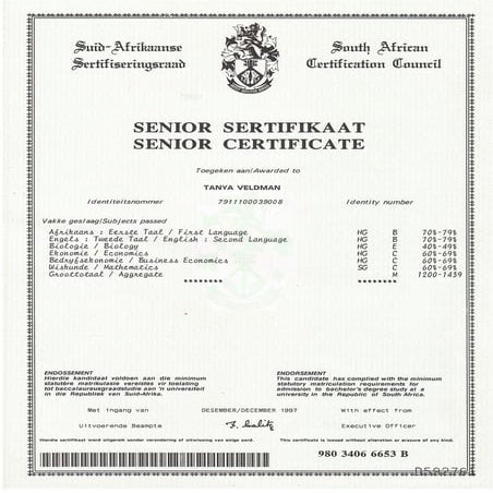Senior Certificate