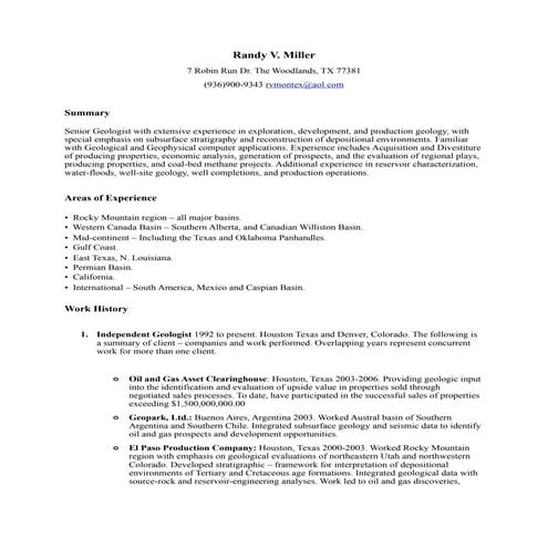 Randy V MILLER-RESUME 2015