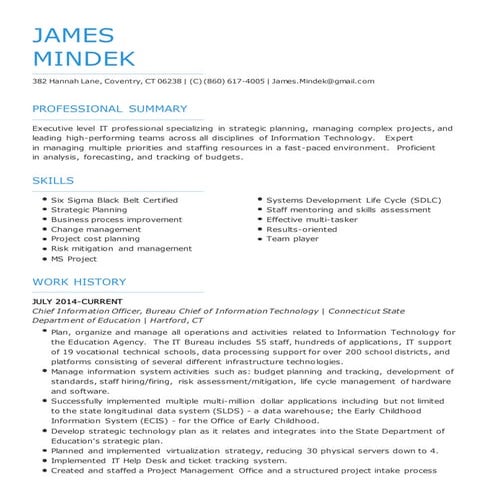 James Mindek Resume | DOCX